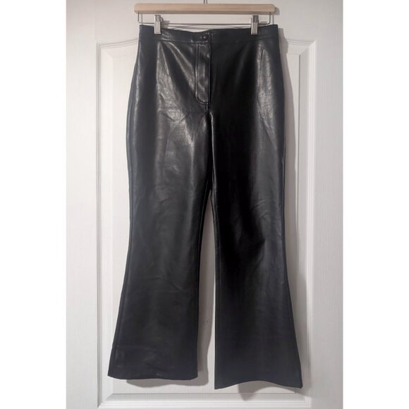 Aritzia Wilfred | Adele Flared Vegan Leather pants In Black - Picture 3 of 12